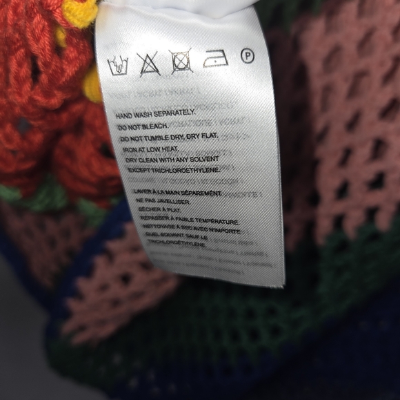 NWT Farm Rio Diagonal Stripes Crochet Midi Skirt Size M Boho Beach Coverup  $215 - Picture 10 of 12